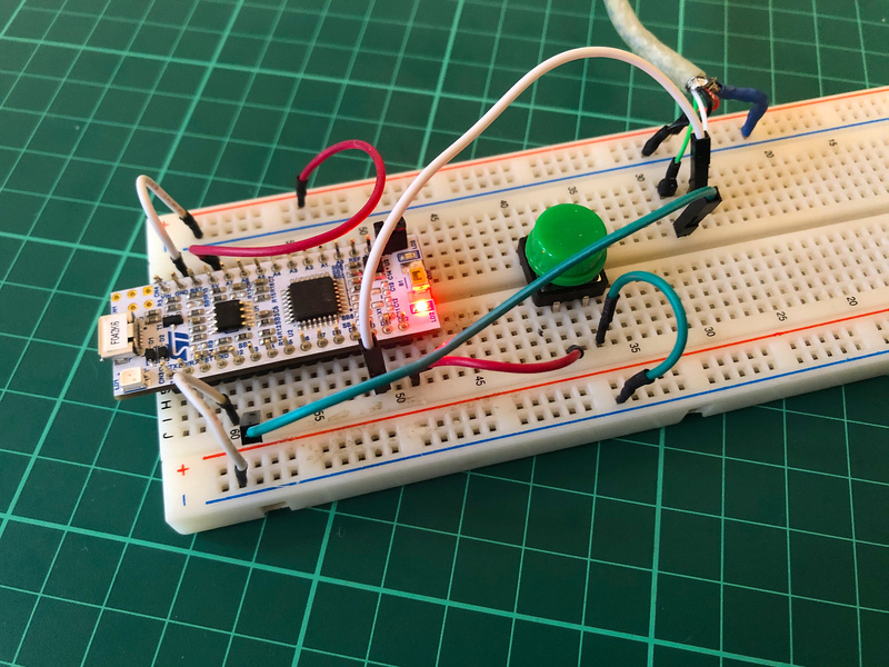 STM32 Nucleo and breadboard prototype