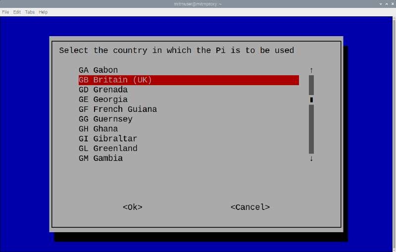 raspi-config screen 3