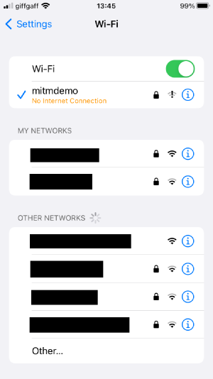 mitmdemo Wi-Fi network